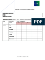 (Lectura) Rúbrica de Evaluación Psicopedagógica