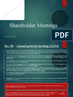 Lecture 22 and 23 - Shareholder Meetings