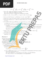 Sujet Maths Ecricomes 2012