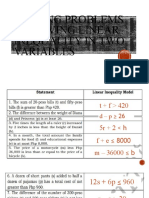 Problem Solving Involving Linear Inequalities