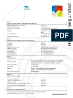 4.1. FRIGOGEL, Hoja de Seguridad