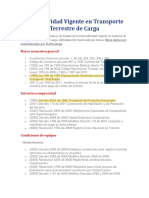 Normatividad Vigente en Transporte Terrestre de Carga