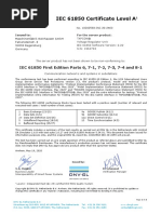 Certificate For TAPCON ETOS Voltage Regulator Unit in Accordance With IEC 61850 Edition 1 Certificates en PDF