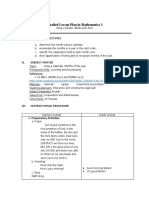 Detailed Lesson Plan in Mathematics 1 Final Demo