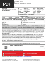 Standalone Motor Own Damage Cover - Two Wheeler: Certificate of Insurance Cum Policy Schedule