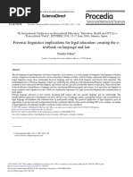 Forensic Linguistics Implications For Legal Educat