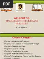 Welcome To:: Management Theories and Practices