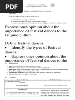 Lesson Plan in Physical Education (Non-Religious Festivals)