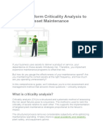 How To Perform Criticality Analysis To Prioritize Asset Maintenance