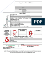 Ficha para Inspecao em Cintas de Poliester Aricabos