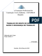 Trabalho de Higiene e Segurança