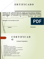 Modelo de Certificado para Treinamento de Segurança para Uso de Martelete, Compactador, Furadeira, Serra Clipper