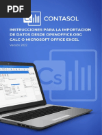 CONTASOL Importacion Excel Calc 2 PDF