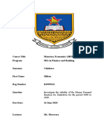 Monetary Economics UZ Assignment