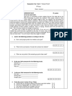 Summative Test Unit 1, 9th Form