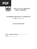 Cuadernillo de Lengua y Literatura 2 Año