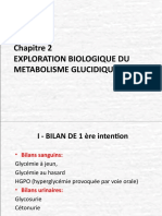 2 - Exploration Biologique Du Métabolisme Glucidique