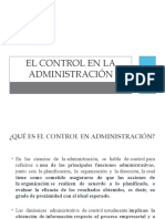 El Control en La Administración