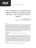 Arte y Feminismo. La Situación de Las Mujeres Artistas en Los Primeros Años Del Siglo en El Contexto Cultural Español