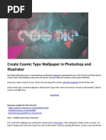 Create Cosmic Typo Wallpaper in Photoshop and Illustrator PDF