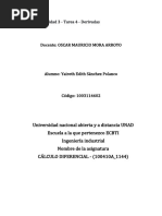 Unidad 3 - Tarea 4 - Derivadas Yaireth Sanchez Recuperacion