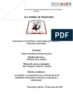 La Importancia de La Oralidad para El Desarrollo de Las Habilidades Discursivas, Lingüísticas e Intelectuales de Los Alumnos de Secundaria