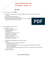 Planeacion Español Periodo Uno Grado Rimero 2023