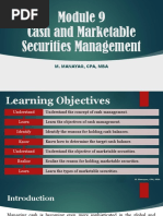 Module 9 - Cash and Marketable Securities Management