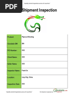 Shipment Inspection Form - English - 2