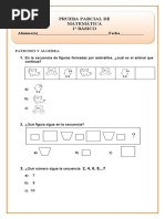 Patrones y Algebra (1) 3 Basico