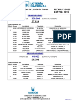 Premios Mayores Del Sorteo de Loteria Nacional Jueves 13 4 23 PDF