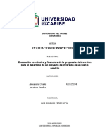 UNIVERSIDAD DEL CARIBE TRABAJO FINAL Evaluacion de Proyectos