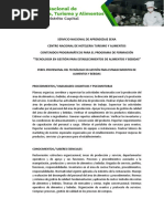 Contenidos Programáticos "Tecnólogo en Gestión para Establecimientos de Alimentos y Bebidas" PDF