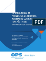 La Regulación de Productos de Terapias Avanzadas Con Fines Terapéuticos.