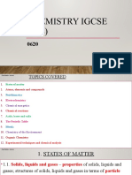 Chemistry Igcse (Cie) Break Down of Topics Covered