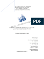 Diseño de Un Sistema de Gestio de Almacen para La Empresa Calentadores Tachira PDF