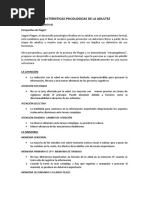 Caracteristicas Psicologicas de La Adultez