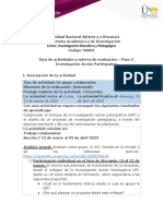 Guía de Actividades y Rúbrica de Evaluación - Unidad 2 - Paso 3 - Investigación Acción Participativa