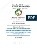 Etude Des Effets de Concentration Des Particles Solides Dans Le Fluide Lubrifiant PDF