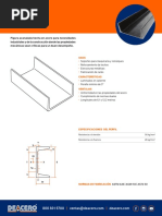 Canales Estructurales Deacero Ficha Tecnica