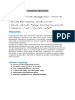 Civil Engineering Hydrology: References