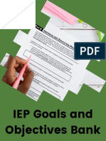 IEP Goals and Objectives Bank Printable PDF