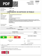 Comprobante de Aceptacion de Trabajo