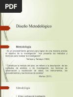 Diseño Metodológico. Tipo de Estudio