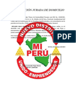 Formato Declaración Jurada de Domicilio Mi Perú