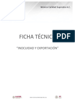 Ficha Técnica Inocuidad y Exportación