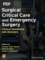 Surgical Critical Care and Emergency Surgery Clinical Questions and Answers 3rd Edition 2022 PDF