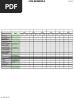 Routine Maintenance Plan