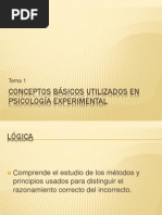 Tema 1. Conceptos Basicos Utilizados en Psicologia Experimental