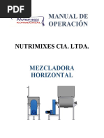 Manual Mezcladora Horizontal